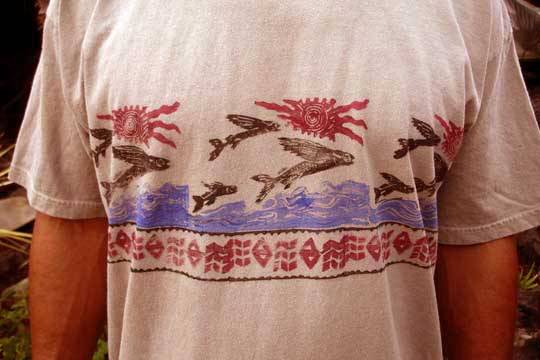 Flying Fish in Mocha men's tee